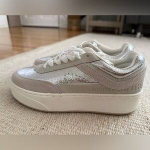 Zara Silver and White Women's/ big girls Sneakers